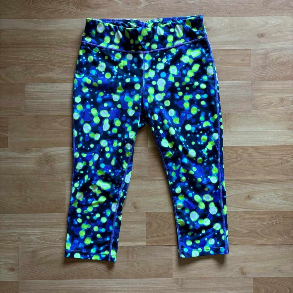 Vibrant Blue and Green Kids Leggings